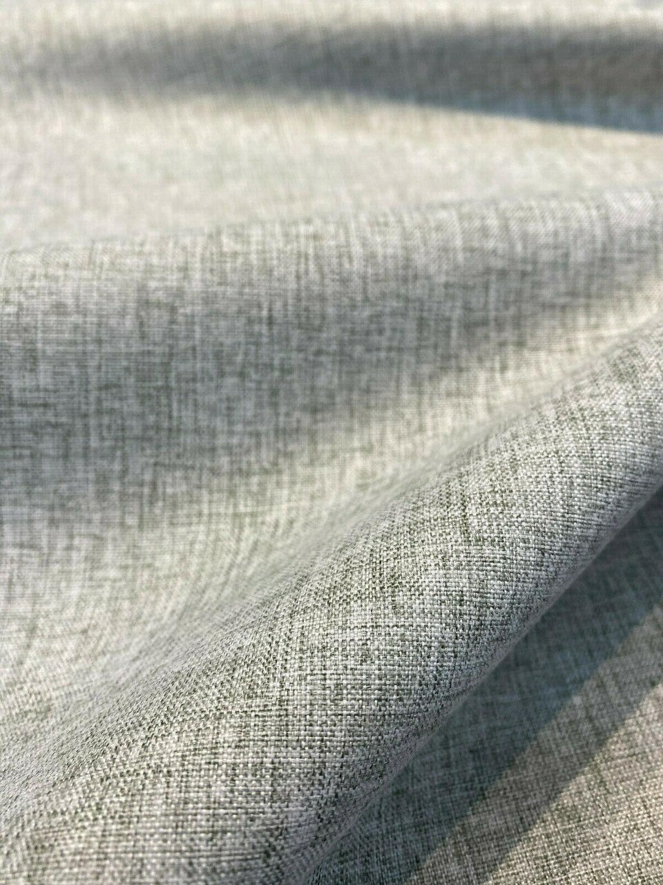 1 Yard Gray Linen Blackout Fabric 54 Inch Wide Full Light Blocking Polyester Material